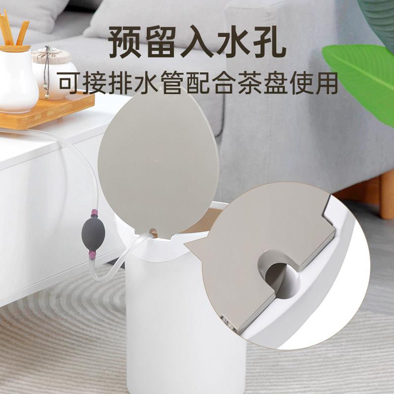 茶水茶渣分离弹盖式家用废水过滤排水垃圾桶筒功夫茶具配1521桶件