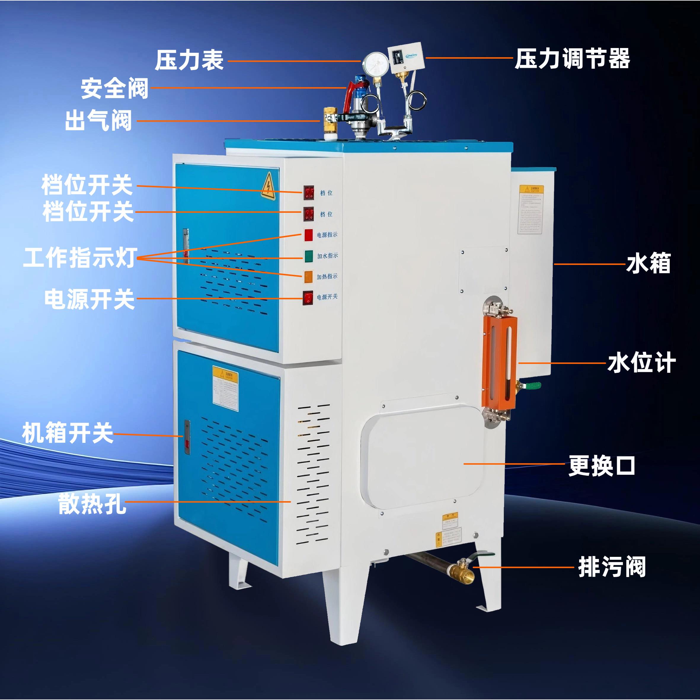 电菌池蒸汽头发生器高压煮豆浆酿酒蒸馒水泥养护水加温灭熨烫锅炉