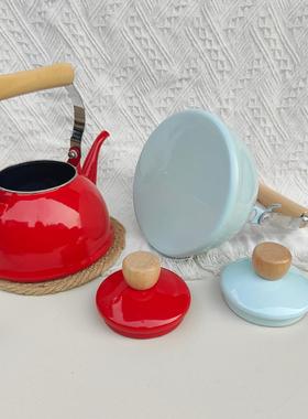 搪瓷古日电本水壶茶水壶薄口咖52578啡壶酒磁炉家用加厚冷水覆茶