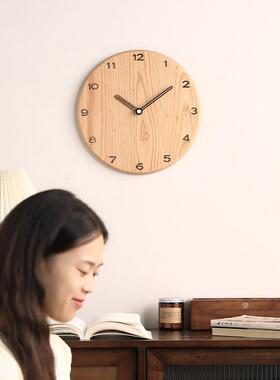 胡桃新木钟表挂钟客厅时挂墙实木2025款简约级大气钟高感装CJY-GS