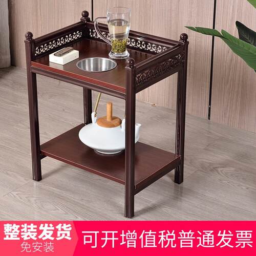 茶麻将机茶麻将茶几几茶水架烟缸旁边麻小灰茶楼棋牌室专用将桌放