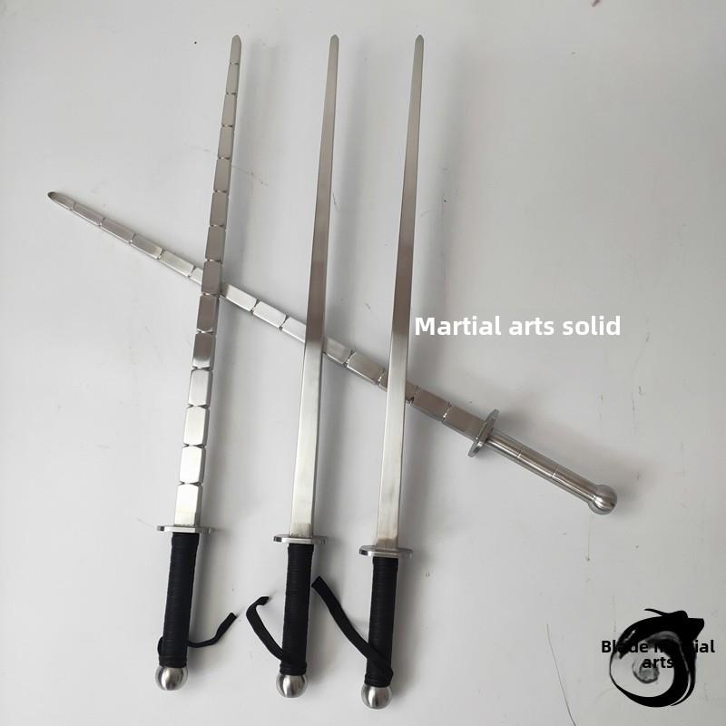 不锈秦钢双锏术20190926双鞭亢龙锏琼锏武兵器器械一体单锏实战防