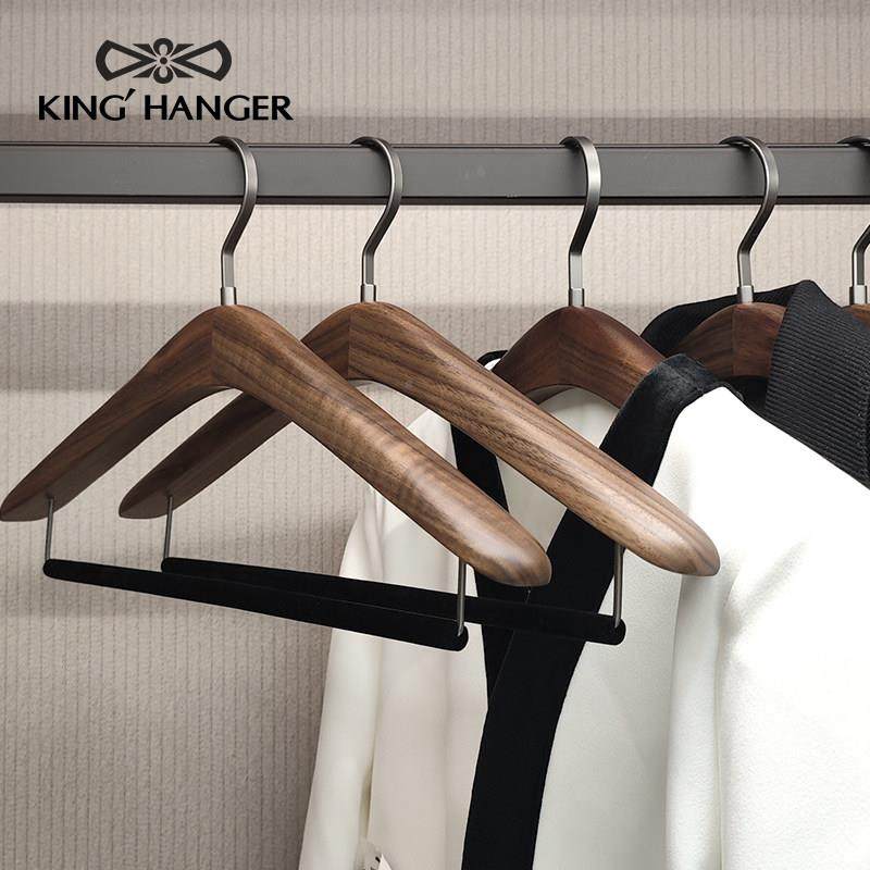 高端黑帽胡桃实高木LYZ衣架级衣柜衣间专样板间原用木木质衣架,收纳整理,木质衣架,淘宝优惠券,粉丝福利购,淘宝优惠卷