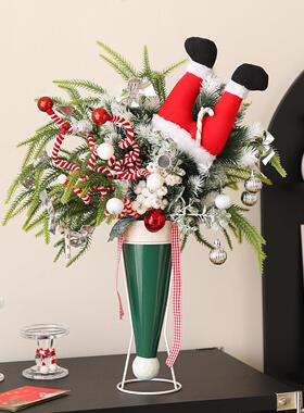 圣诞节假仿真花束i花ns风氛围感真松枝绿植装饰中古风花仿SDM-YYY