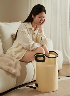 心用泡脚洗桶可折叠足浴盆保温按摩初脚盆加高过小Z80029腿泡脚家