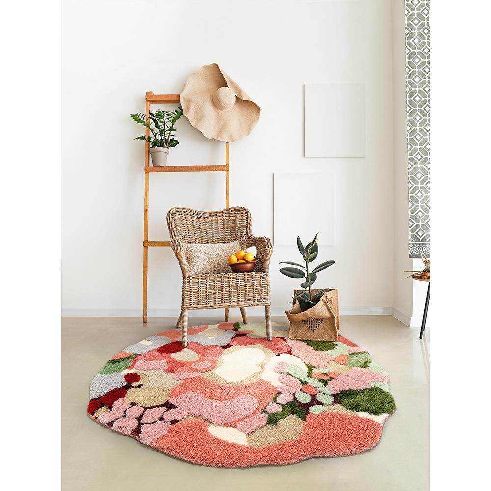 色圆形粉樱梦谷地客厅高撸猫感ins粉风长毛级地垫毯少女孩房间卧,居家布艺,地毯,淘宝优惠券,粉丝福利购,淘宝优惠卷