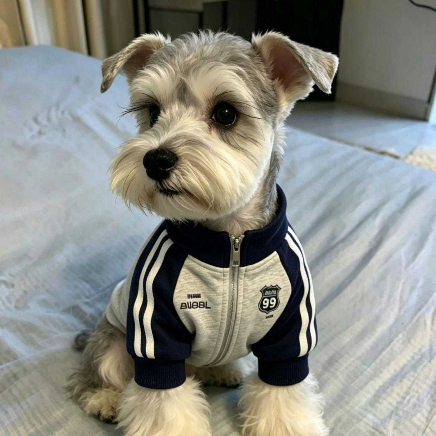 帅气小狗宠物狗狗衣服秋冬雪纳瑞博美小中大型犬保暖无帽卫衣