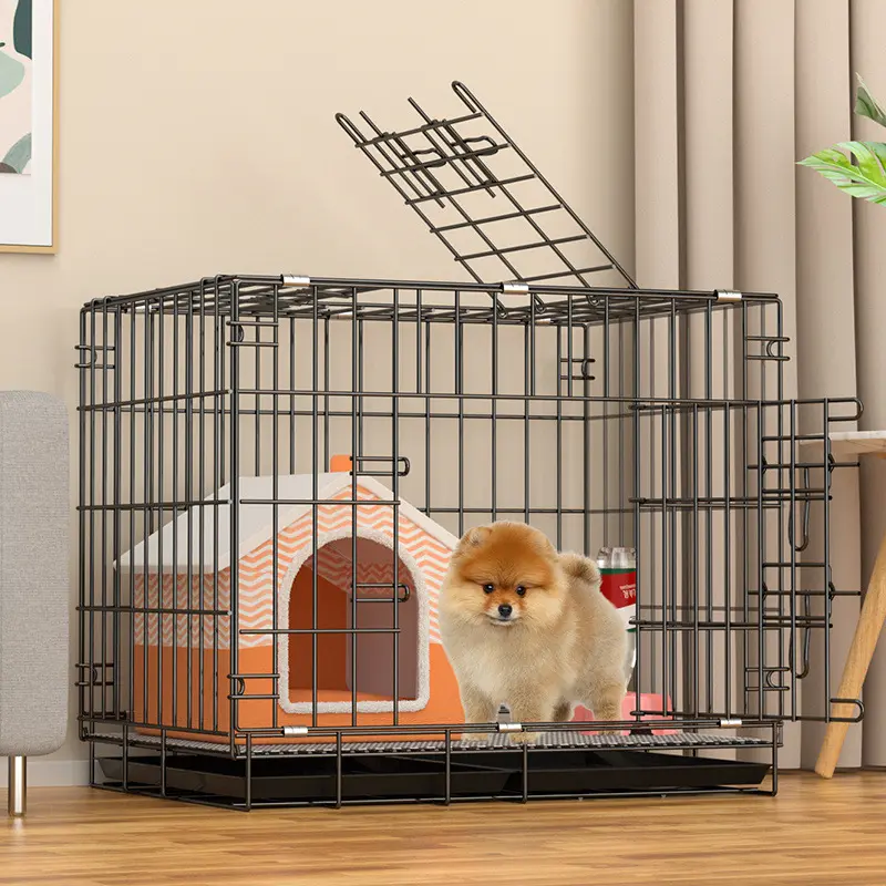 狗笼子小型犬泰迪室内带厕所中型犬柯基比熊家用大型宠物狗窝猫笼
