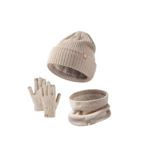 日本儿童秋冬季针织手套三件套