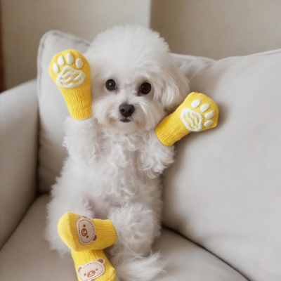 狗狗袜子外出防滑不掉爪套泰迪比熊小狗防脏袜套防抓宠物狗狗腿套