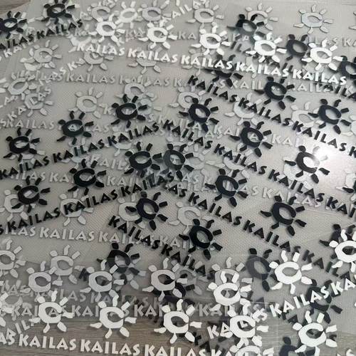 凯乐石平面标硅胶烫印标热转印白墨烫画冲锋衣羽绒胸标裤标熨烫贴