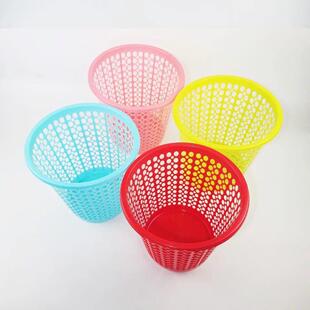 塑料无盖垃圾桶卫生间网眼垃圾桶杂物篮子家用客厅厨房办公室纸篓