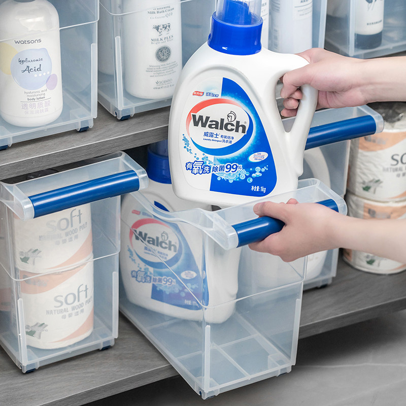 水槽下置物架浴室橱柜内下水道收纳盒筐加长家用整理架神器小推车