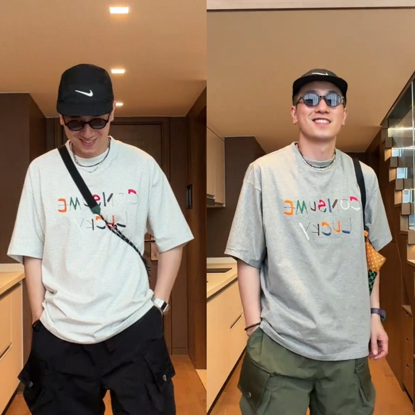 刺绣蝙蝠袖宽松百搭字母时尚短袖T恤男士轻奢简约设计感夏季新款