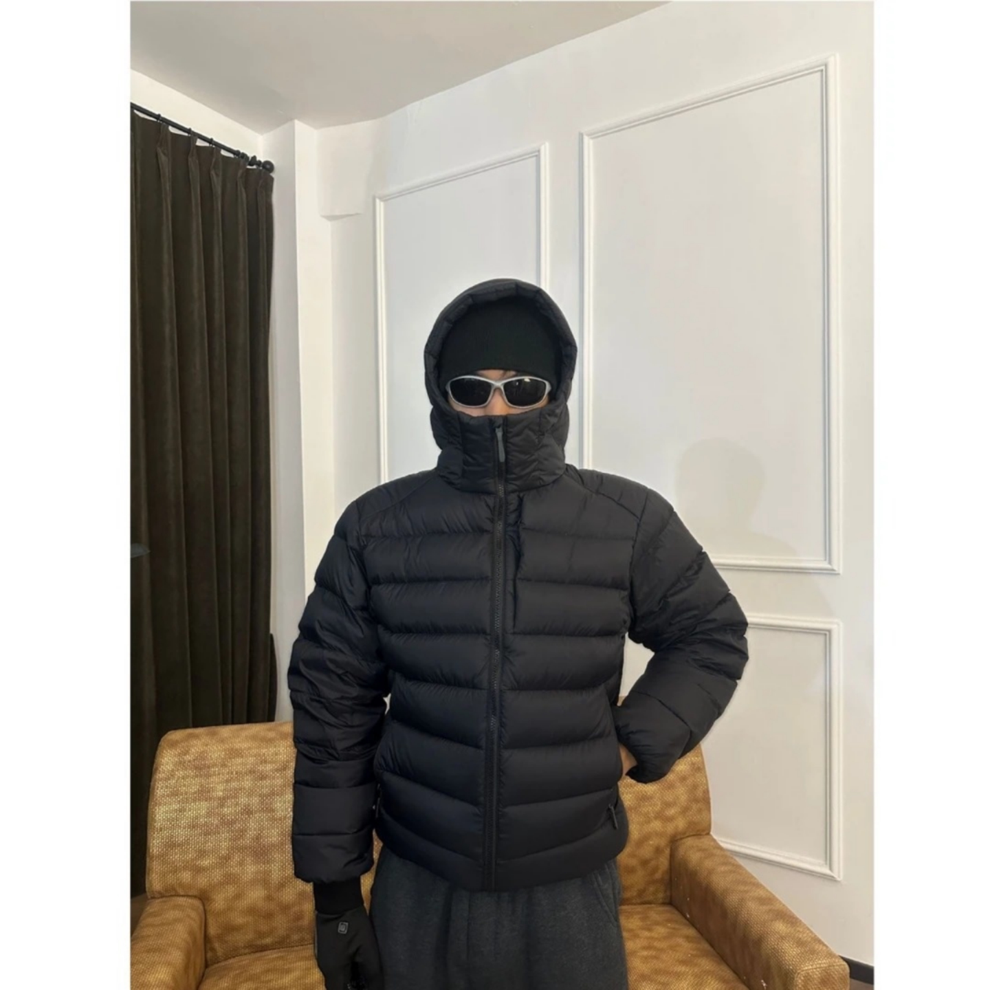 保暖排骨服男款连帽长袖棉衣棉服
