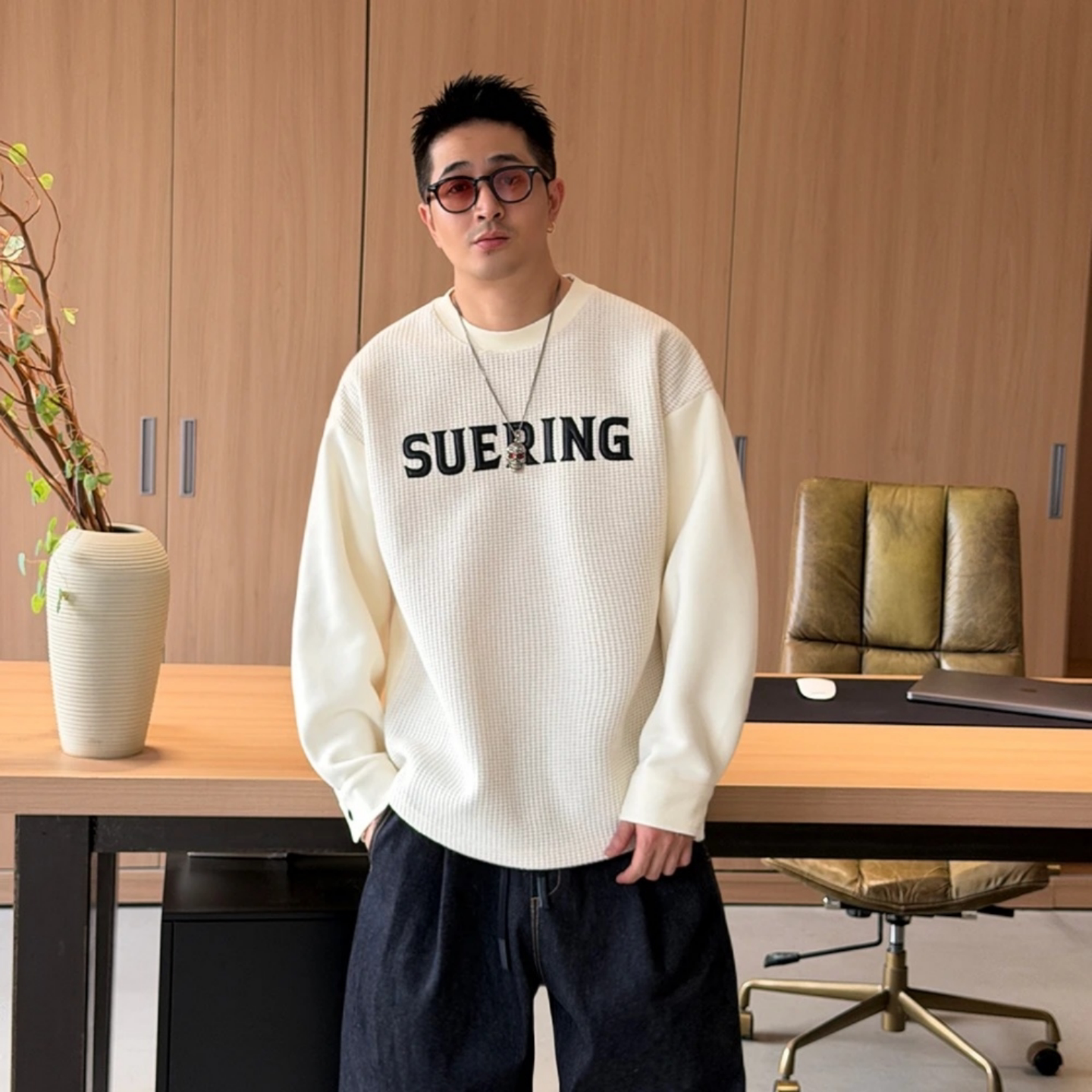 男士简约宽松休闲百搭长袖卫衣