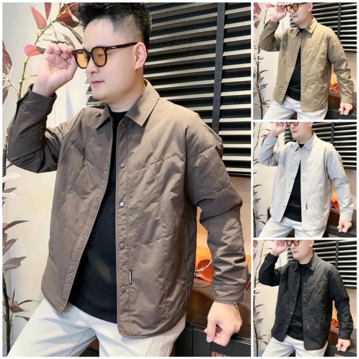 秋冬轻量化翻领棉服外套夹克新款