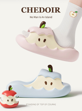 粉蓝鸳鸯苹果拖鞋女夏季网红爆款防滑洗澡用女款凉拖外穿