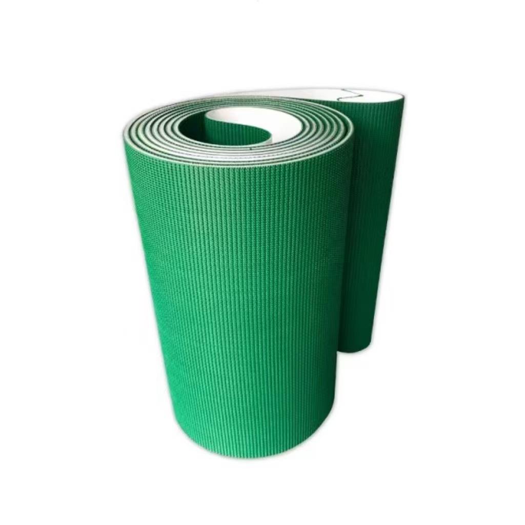 绿色PVC草花纹防滑爬坡输送带全自动封箱机防跑偏输送带