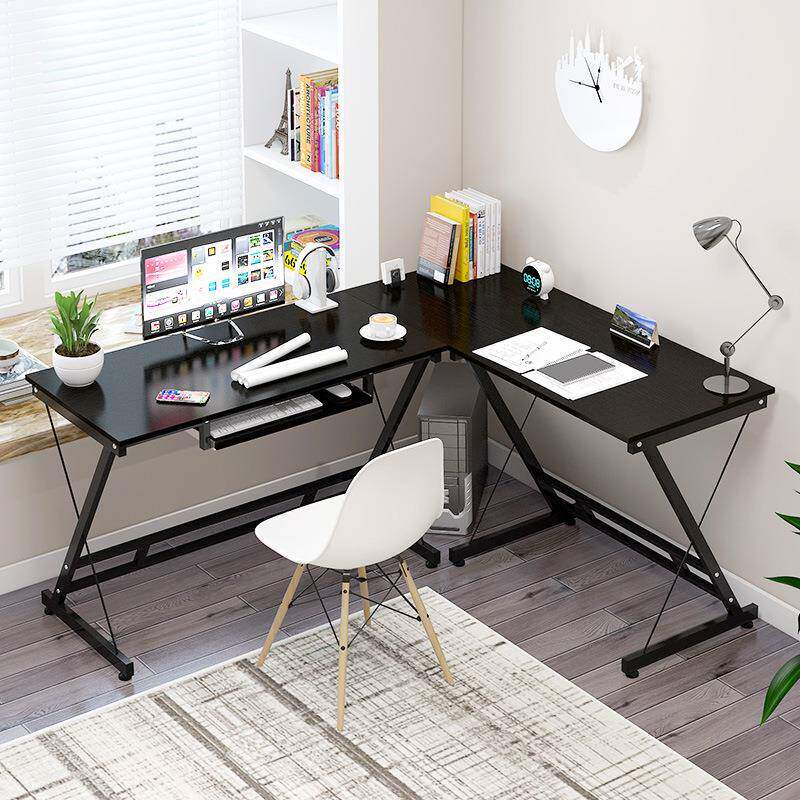 电脑桌家用转角书桌书架组合台式办公桌现代简约经济型省空间桌子