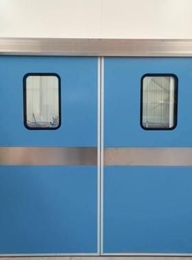 森工供应单双开电动脚踏感应门镀锌钢板上门测量安装无忧