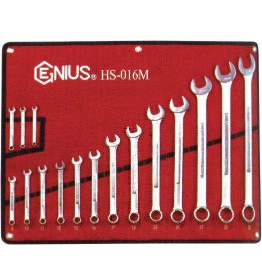 天赋（GENIUS）HS-016M工具（16件套）公制两用扳手现货