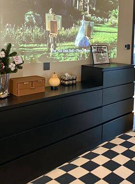 黑色斗柜五斗柜卧室抽屉柜床尾收纳置物柜客厅靠墙感储物柜子