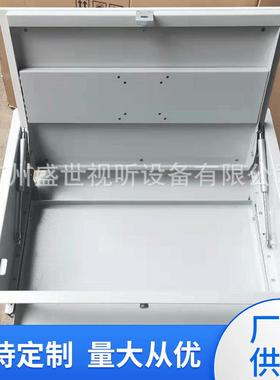 19寸办公学校显示器嵌入手动翻转器全钢制键盘托