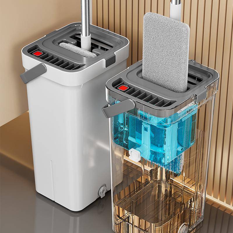 新款脏污分离拖把抹布免手洗平板家用一拖拖地神器拖布抗菌静音