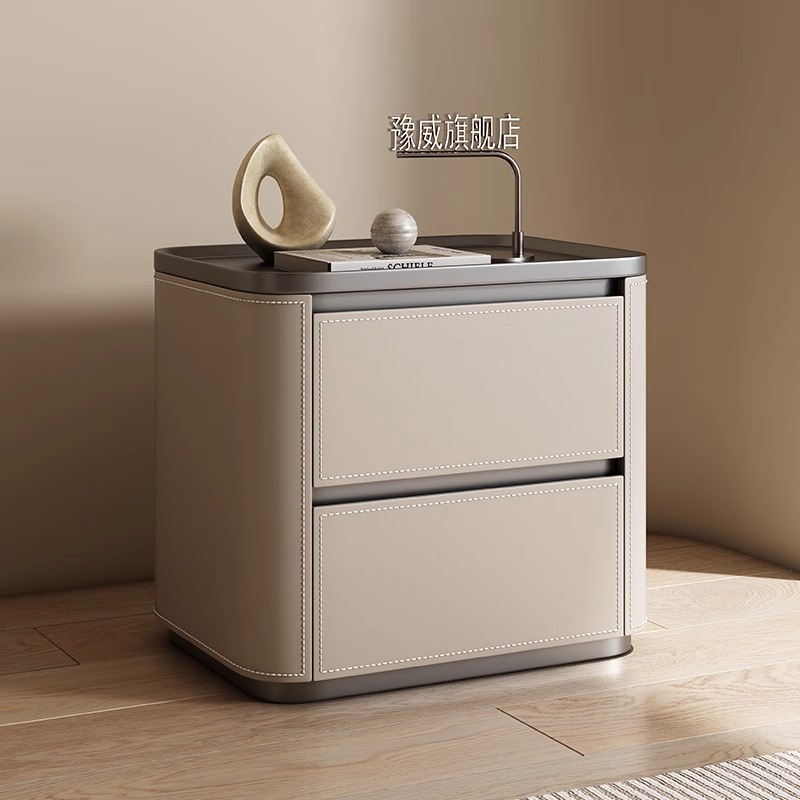 床头柜2024新款主卧网红全实木床头柜创意轻奢高级感简约现代茶几