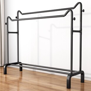晾衣架落地卧室内家用阳台晾衣杆简易挂衣架出租屋衣架挂杆置物架