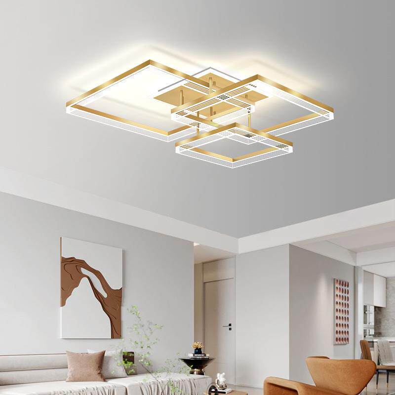 客厅主灯2022新款北欧轻卧室智能语音调光灯具简约现代条纹吸顶灯