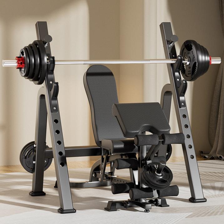 杠铃架家用多功能健身器材自由简易深蹲架商用举重床专业卧推架