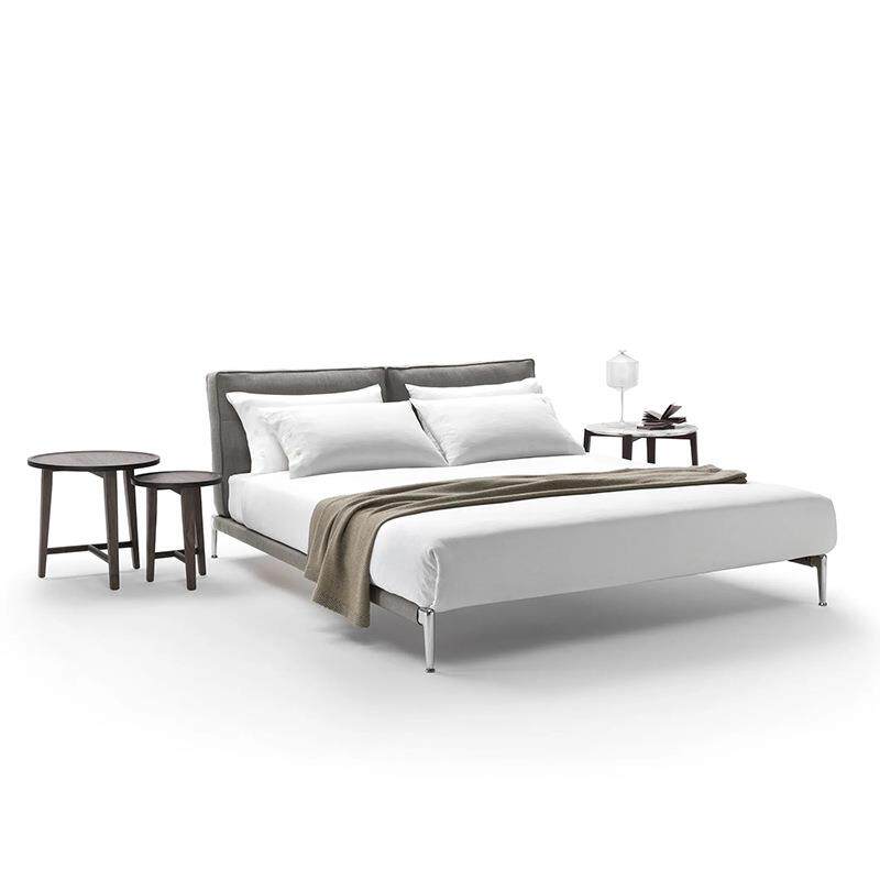 意式Adda布艺床现代简约软包轻奢主卧双人床北欧小户型1.8棉麻床