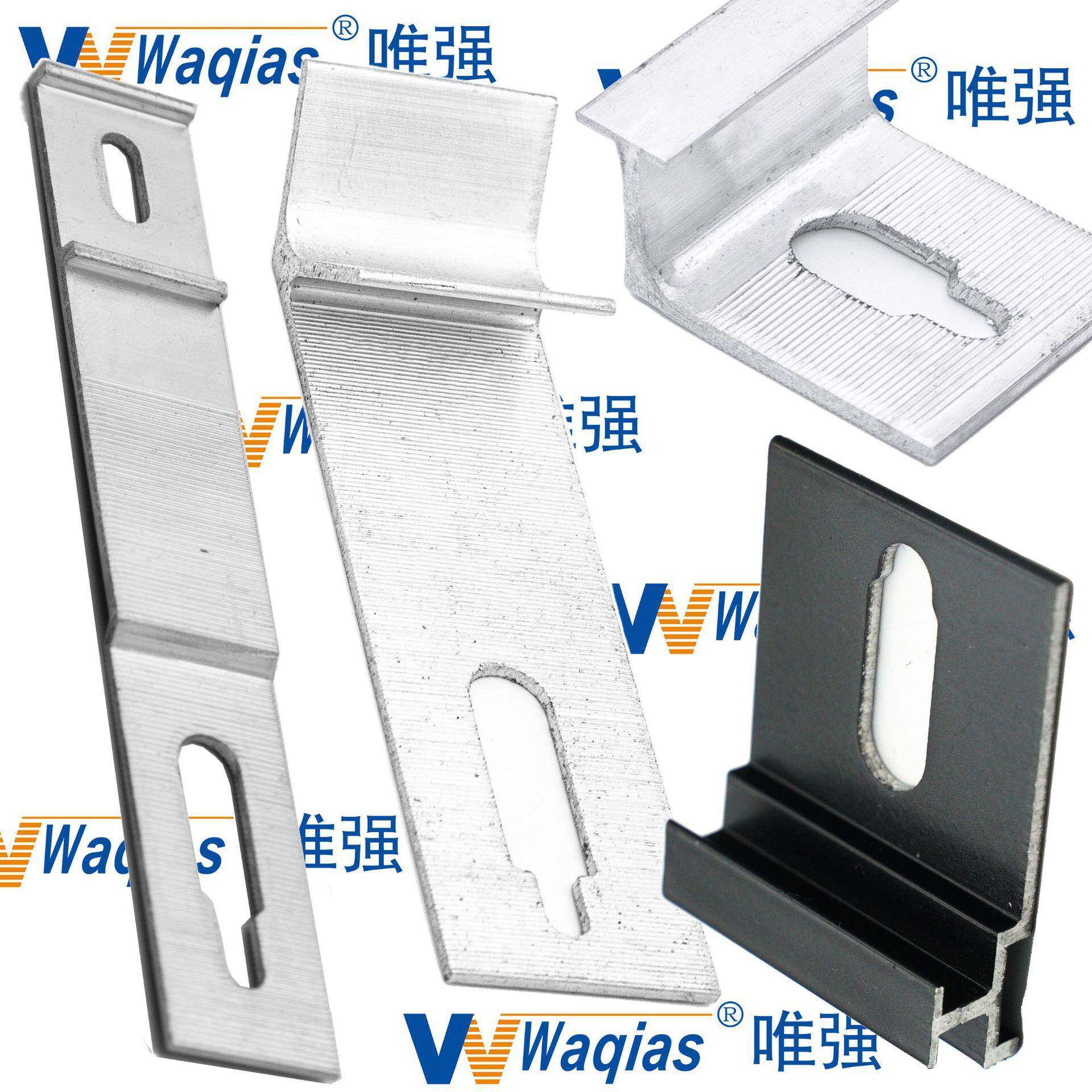 铝合金外墙瓷砖挂件H型卡扣一体板免开槽上墙干挂外墙砖F型挂钩