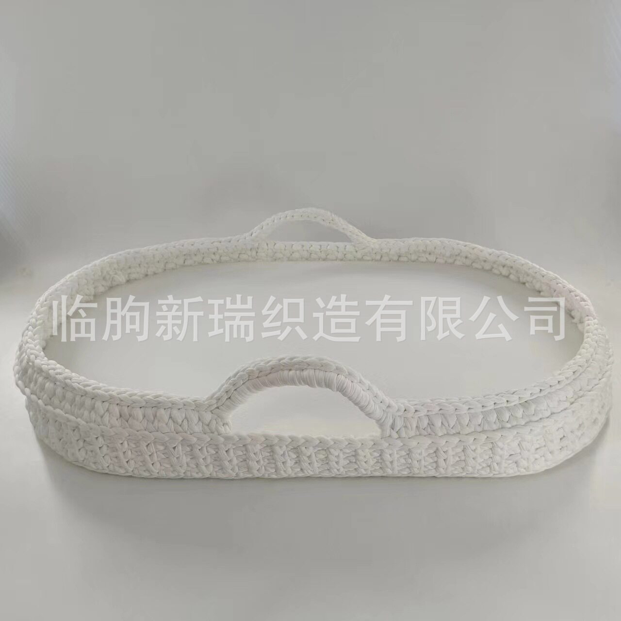 简约新款棉绳编织篮家用衣物整理筐可手提大容量婴儿尿布篮收纳筐