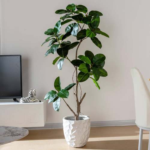 高山榕橡皮树大型仿真绿植室内落地盆栽摆设仿生植物客厅摆件