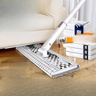 宝家洁静电除尘纸拖把懒人免手洗一次性拖把家用夹布拖把拖地神器