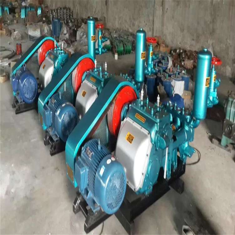 BW250泥浆泵注浆机价格卧式三缸往复单作用活塞泵配件