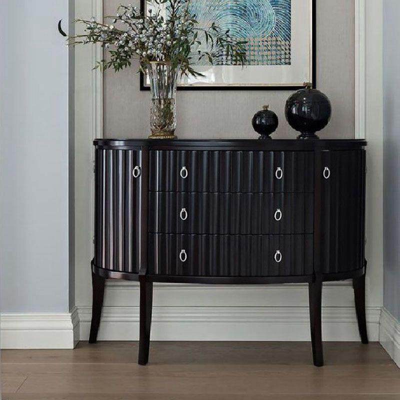 美式轻奢入户玄关柜新古典法式实木门厅装饰柜卧室斗柜储物柜