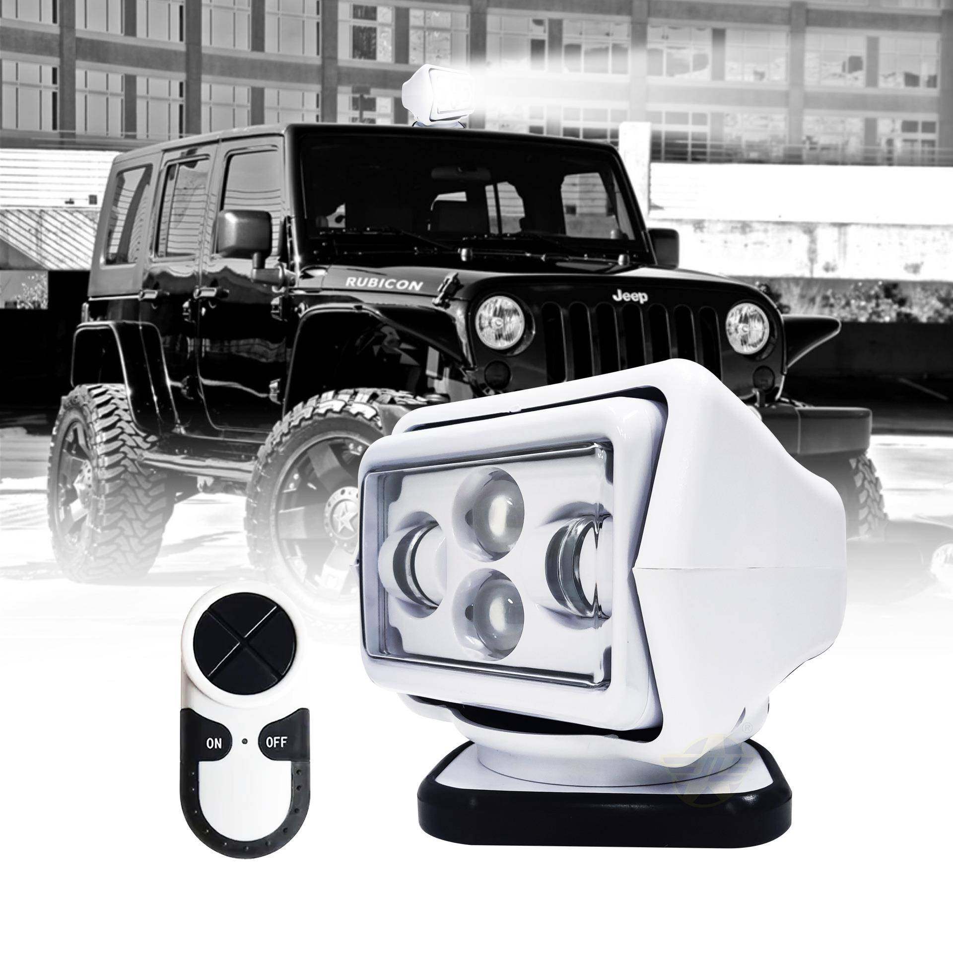 120W矮款遥控灯LED汽车探照灯户外搜索灯游艇探照灯12V24V适用