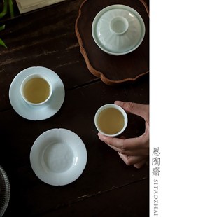 仿宋q品茗杯陶瓷主人杯单杯家用个人杯复古闻香杯 湖田窑影青茶杯