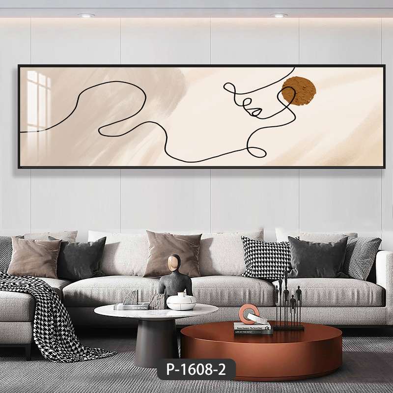 人物抽象画客厅背景墙装饰画卧室床头简约线条挂画民宿酒店壁画图片
