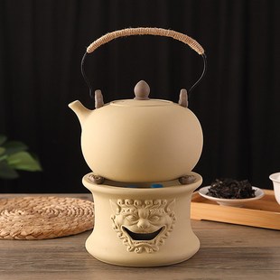 纯陶茶壶提梁壶陶瓷烧水壶t复古茶壶炭炉电陶炉壶泡茶壶围炉煮茶