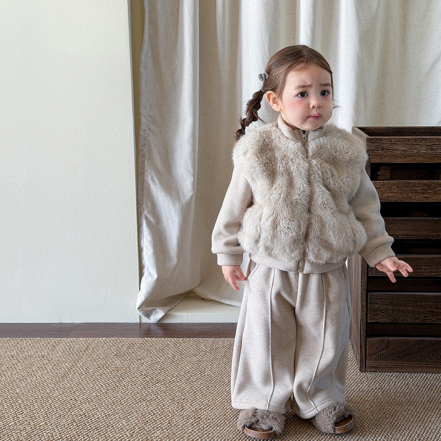 维木童装女童运动套装加厚洋气儿童衣服外套休闲裤女宝冬装两件套