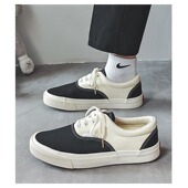 拼色休闲帆布鞋 女韩版 ulzzang情侣滑板鞋 春秋新款 学生潮流板鞋 子