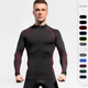 男士 秋冬弹力速干立领卫衣1058 T恤 高领健身长袖 PRO运动跑步长袖