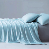 凉感丝夏凉被夏季 纯色冰淇淋空调被机洗薄被子夏被