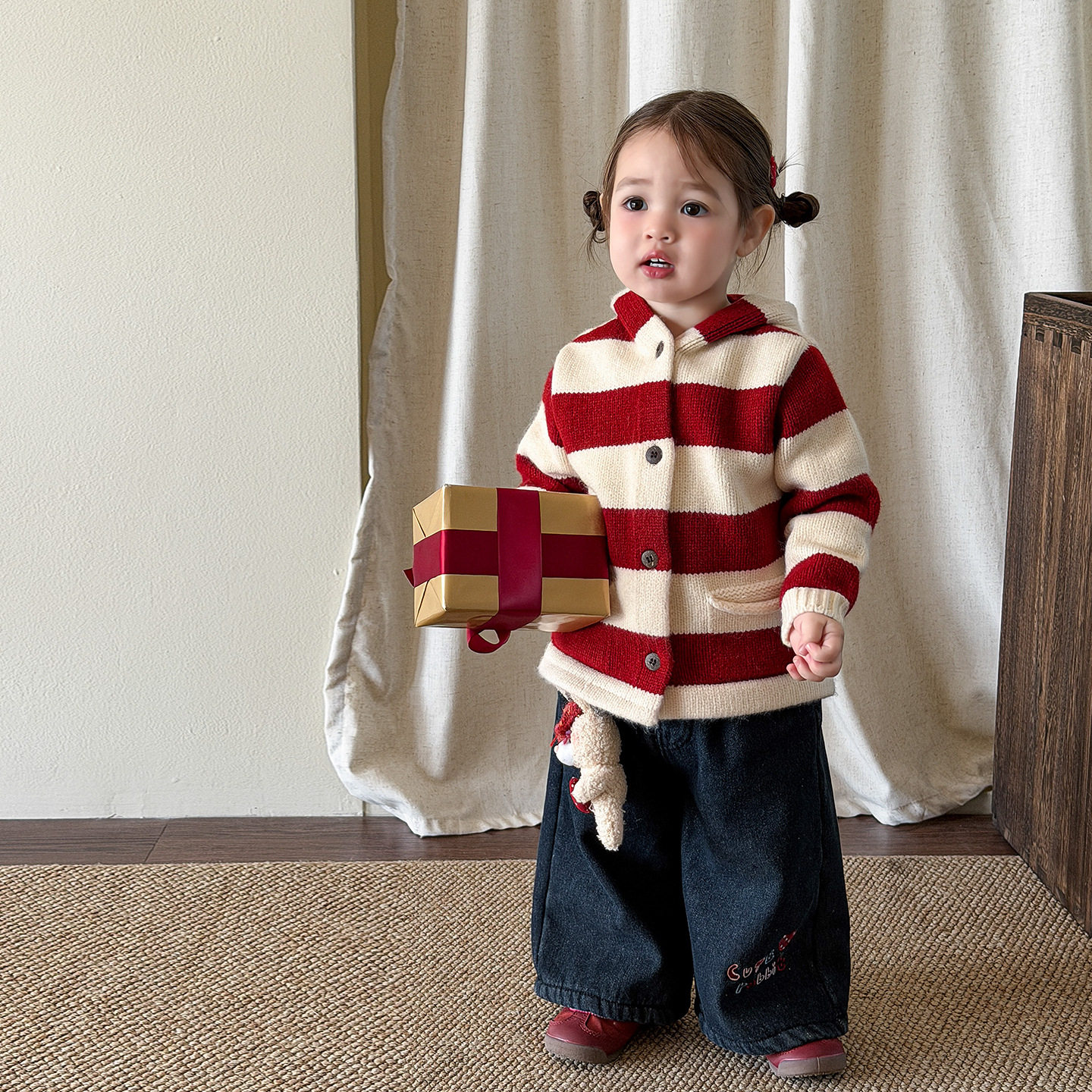 维木童装女童毛衣针织衫冬装加厚保暖儿童连帽针织上衣女宝衣服,童装/婴儿装/亲子装,毛衣/针织衫,淘宝优惠券,粉丝福利购,淘宝优惠卷