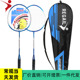REGAIL918 铁合金羽毛球拍蓝色金色初级训练羽毛球拍套装 厂家直销
